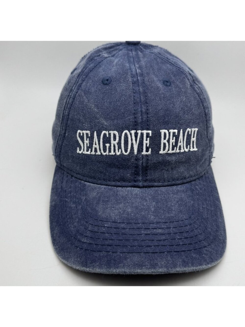 Seagrove Beach Washed Blue Dad Hat Baseball Cap Adjustable E5 Strapback Men's